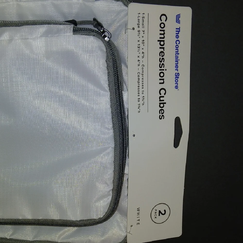 The Container Store White Compression Cubes Set NWT